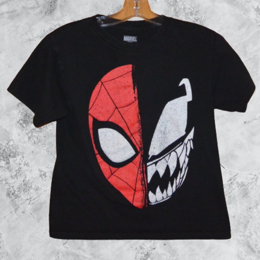 Marvel Spiderman Small Official Kids Black Short Sleeve T-shirt